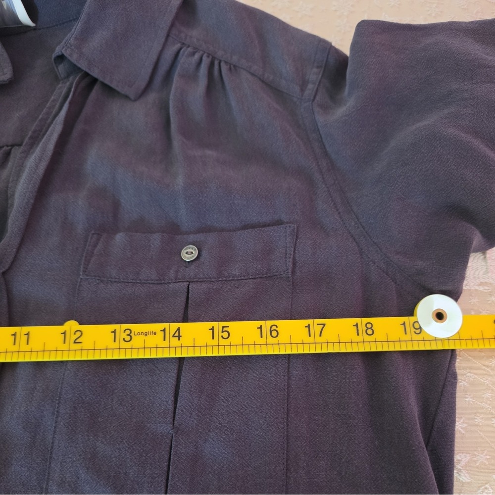 NWT WRAP London Charcoal Linen Blend Dress Size 8 Quiet Luxury Old Money - Picture 7 of 9